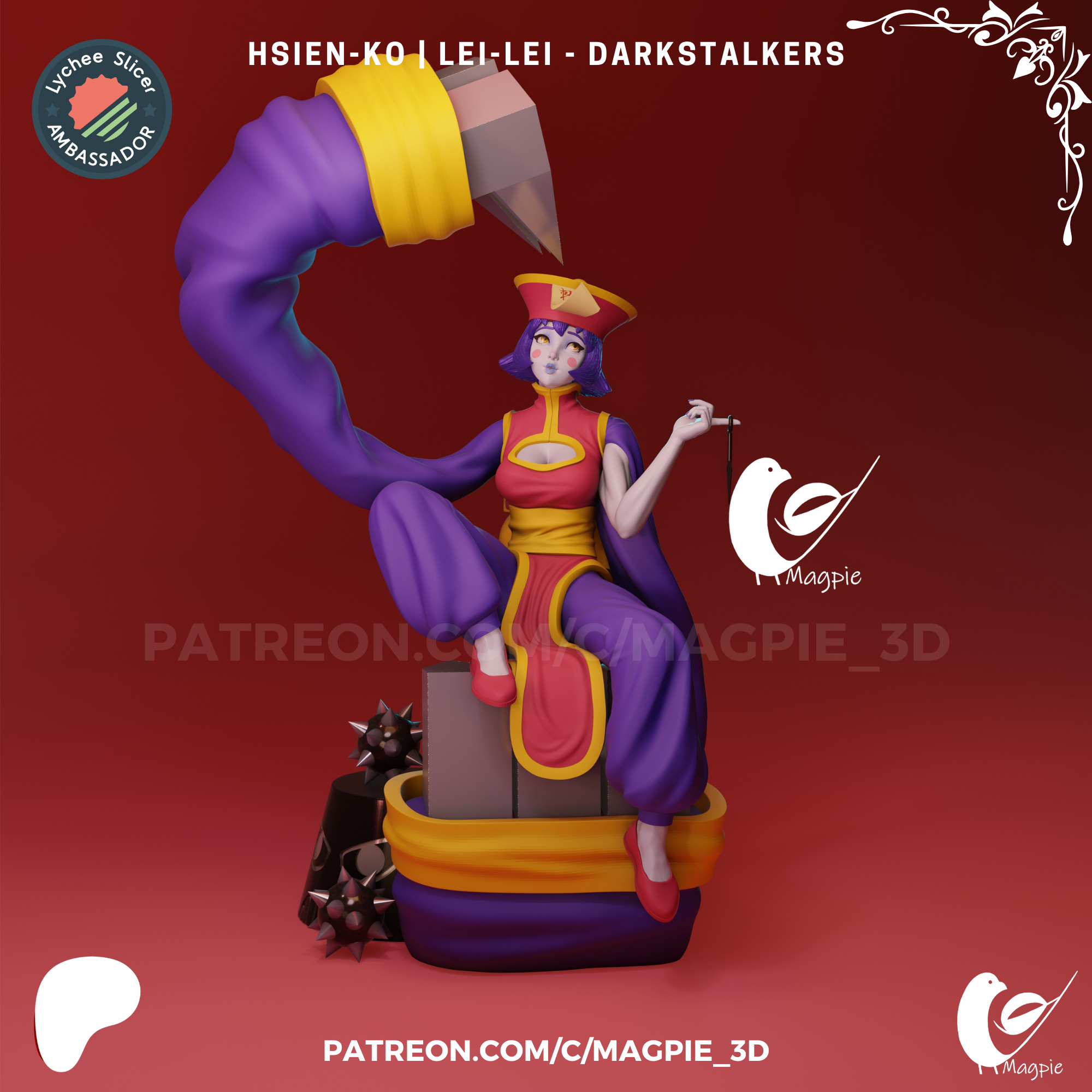 Hsien-Ko - Lei-Lei - Darkstalkers MagPie_3d 01